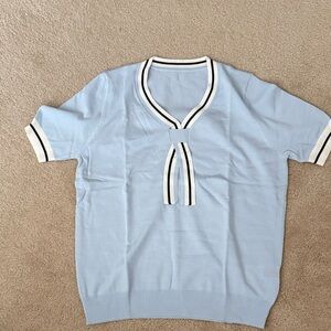 SHEIN Light Blue Cardigan Sweater